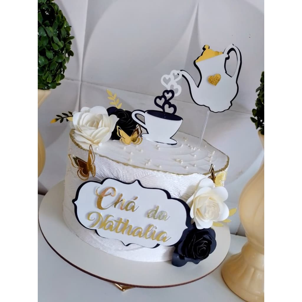 TOPO TOPPER CHÁ DE COZINHA 3D | CHÁ DE PANELA PERSONALIZADOS | NOIVOS | CHÁ BAR
