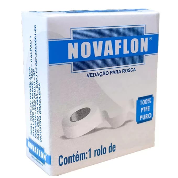 KIT 3 - ROLOS FITA TEFLON ( VEDA ROSCA ) 18 X 50MT - NOVAFLON