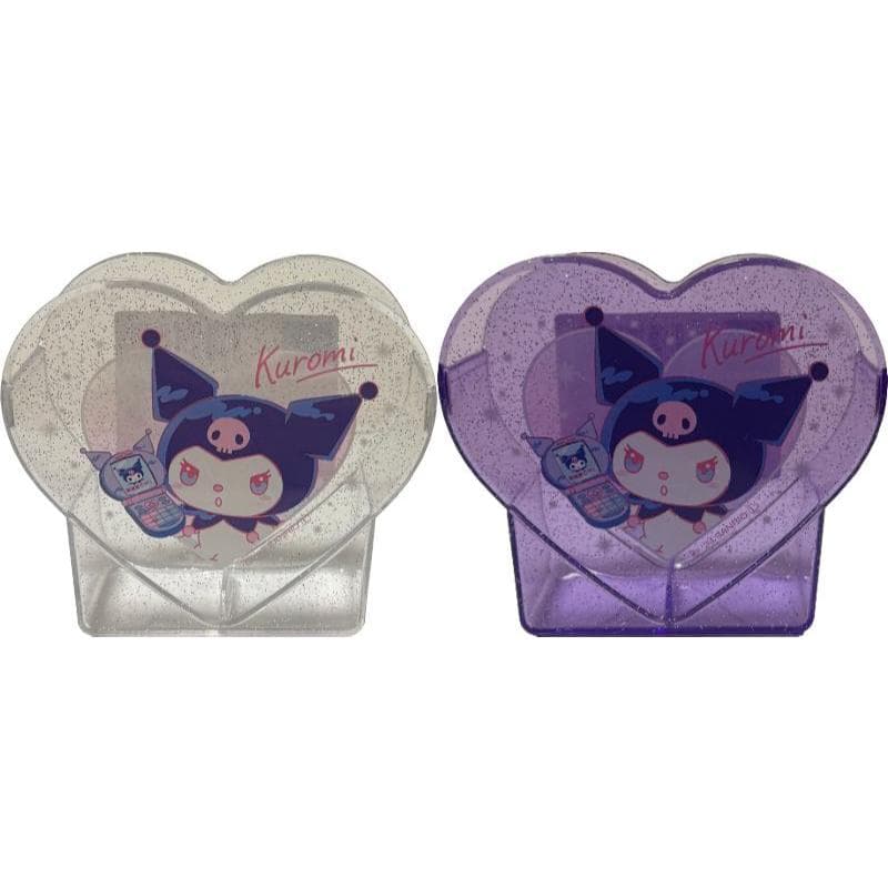 【Direct from Japan】Sanrio Kuromi Plastic Pen Stand Holders, Cosmetic Tools Holder Makeup Brushes, Eyeliners and Mascaras, Multipurpose Stand Holder (Colorful (Clear, Purple))