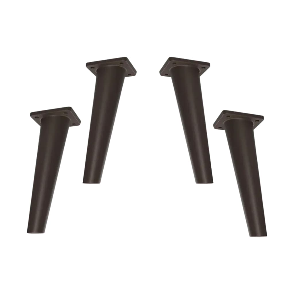 Kit 4 Unidades Pés Palito Angular Plástico 16cm Até 25kg para Móveis
