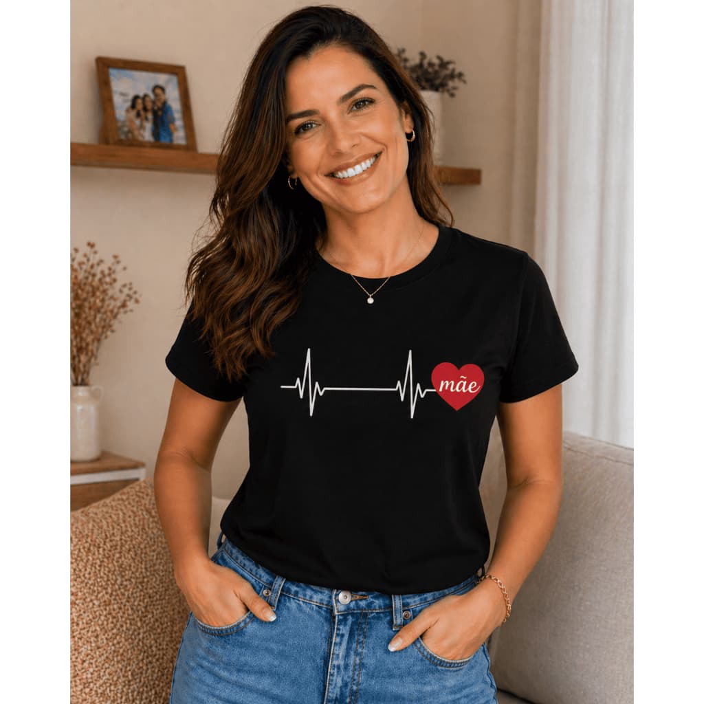 Camiseta Feminina Algodão Mãe Dia Das Mães Presente Delicada