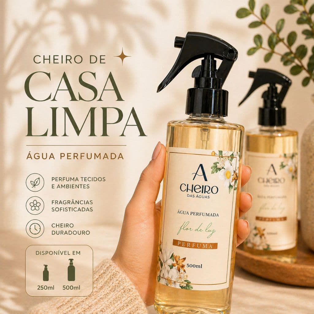 Água Perfumada para Lençóis e Ambientes 250ml/500ml Spray Aromatizador Casa Cheirosa Premium