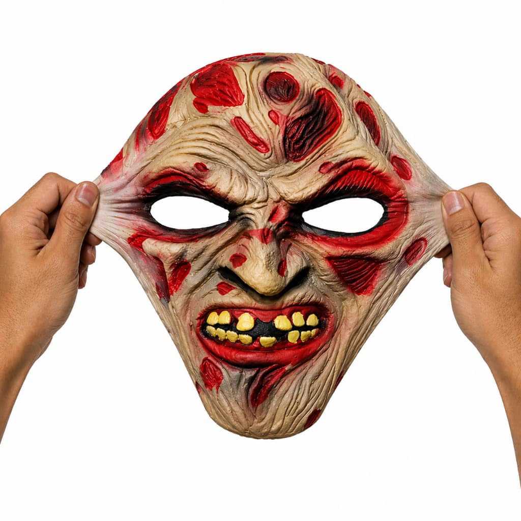 Máscara Freddy Krueger Realista Terror Assustadora Halloween Cosplay Profissional Fantasia