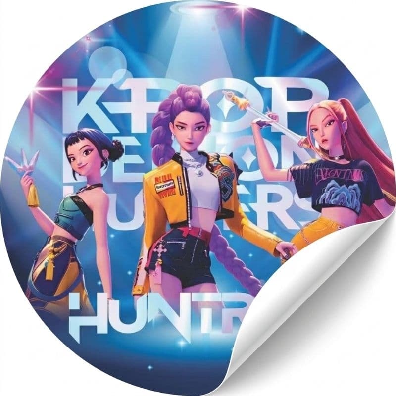 Adesivos Redondos Guerreiras do K-Pop Kpop K Pop 3cm 4cm 5cm 1