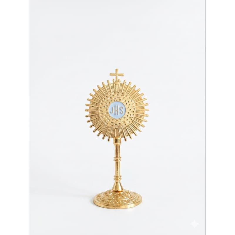 Ostensório 10cm Dourado JHS Católico Kit 1, 3, 5 Un | Enfeite Religioso Altar Igreja Capela Decoração