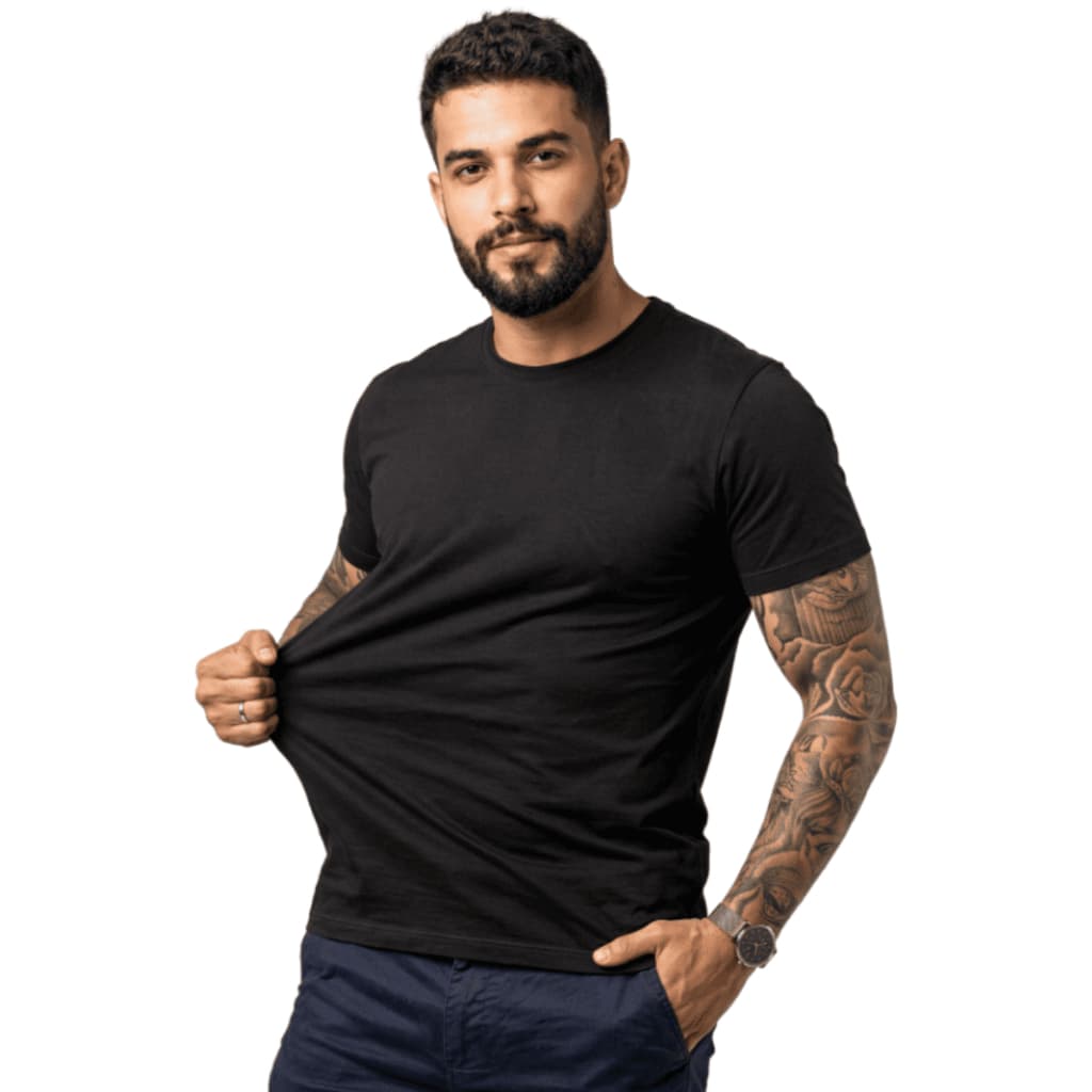 Camiseta Masculina Algodão Pima Penteado Premium Básica Lisa Casual e Dia a Dia