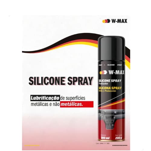 Silicone Spray Lubrificante Automotivo Wurth W-max 300ml - Restaura Em 100% O Brilho e Proteção