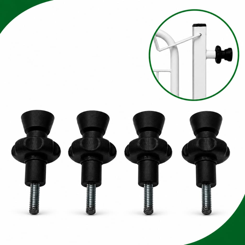 Kit 4 Manípulos Grade Proteção Parafuso Portão Pets Cerca Bebê - Promoção