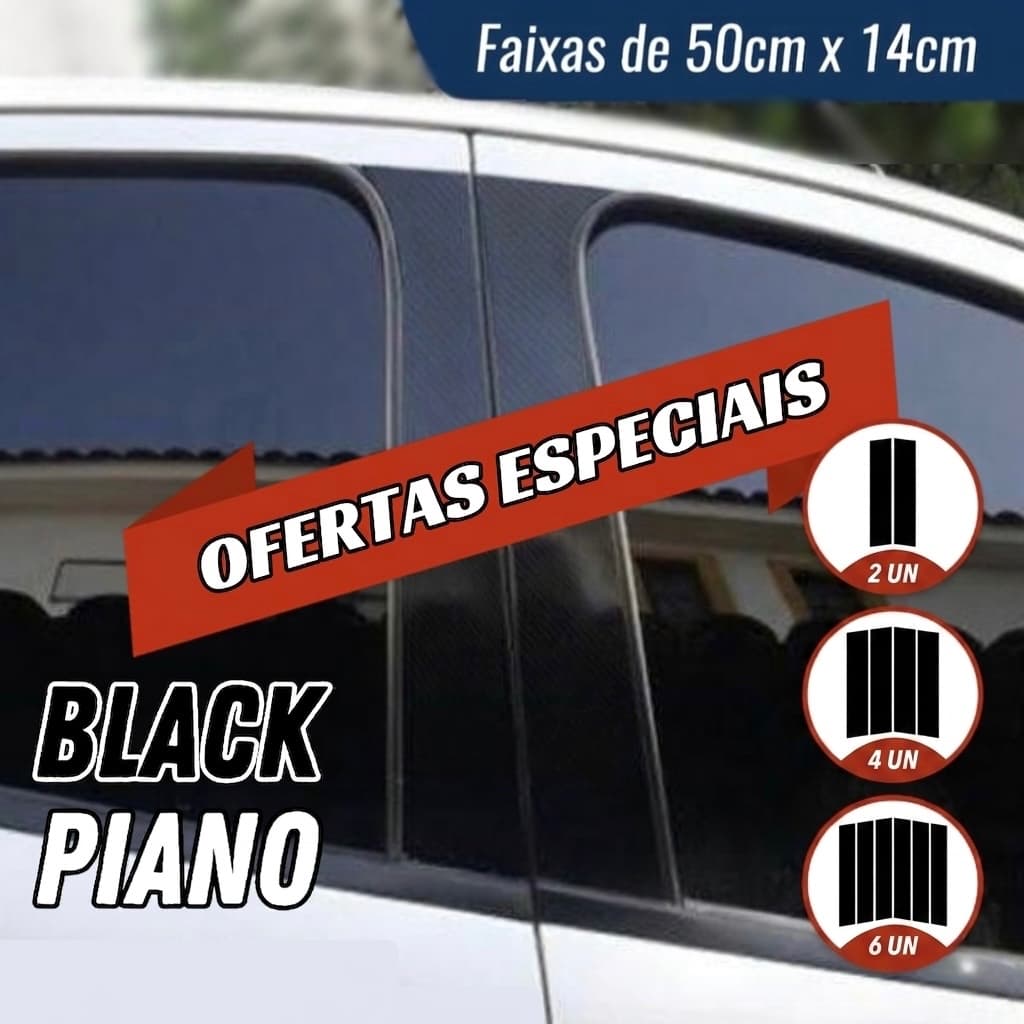 Adesivo Black Piano (Preto Brilho), Fibra de Carbono 5d 3d 4d Jateado, Fosco Coluna das Portas Janela do Carro Insulfilm
