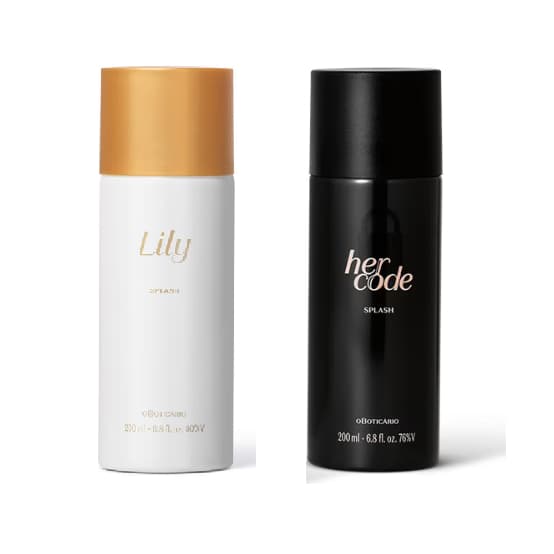 Body Splash O Boticário Lily ou Her Code