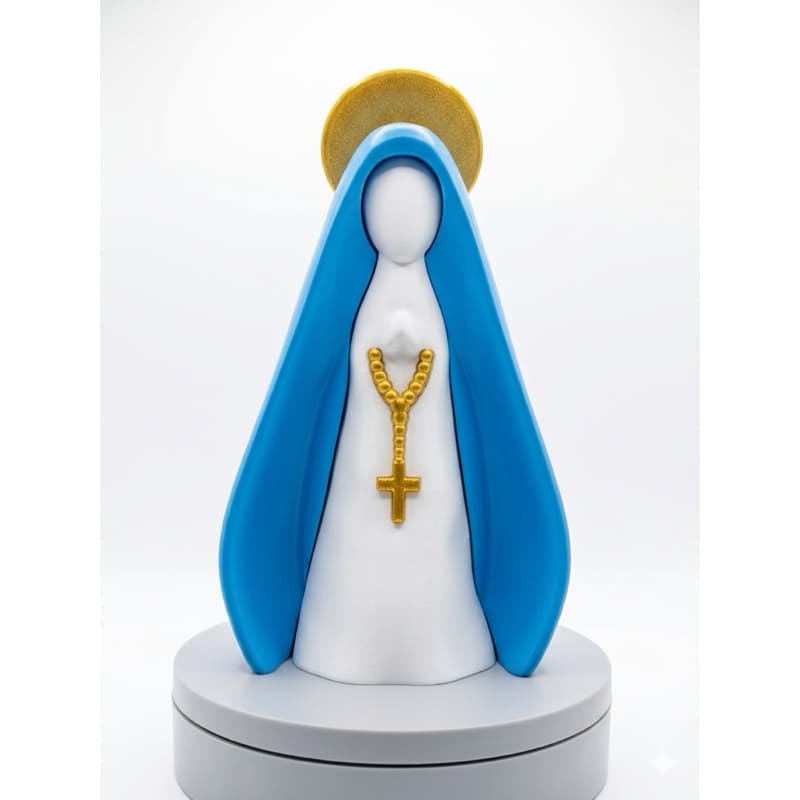 Imagem Nossa Senhora Decorativa 19cm | Estátua Religiosa Moderna | Decoração Católica | Presente Religioso