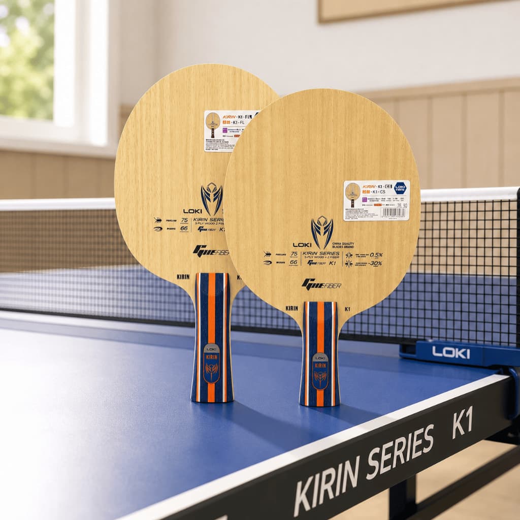 Raquete madeira Loki K1 Clássica/Classineta Tênis De Mesa Ping Pong Tipo De Cabo Longo (FL) ou Cabo Curto (CS)