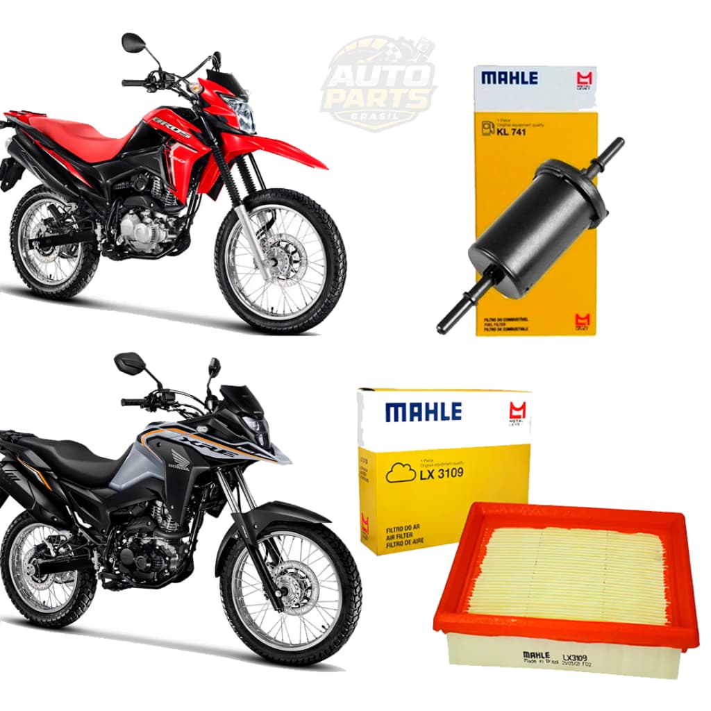 Kit Filtro De Gasolina + Filtro De Ar Honda Bros 160 e XRE 190 2015 a 2024 Original Filtros Mahle
