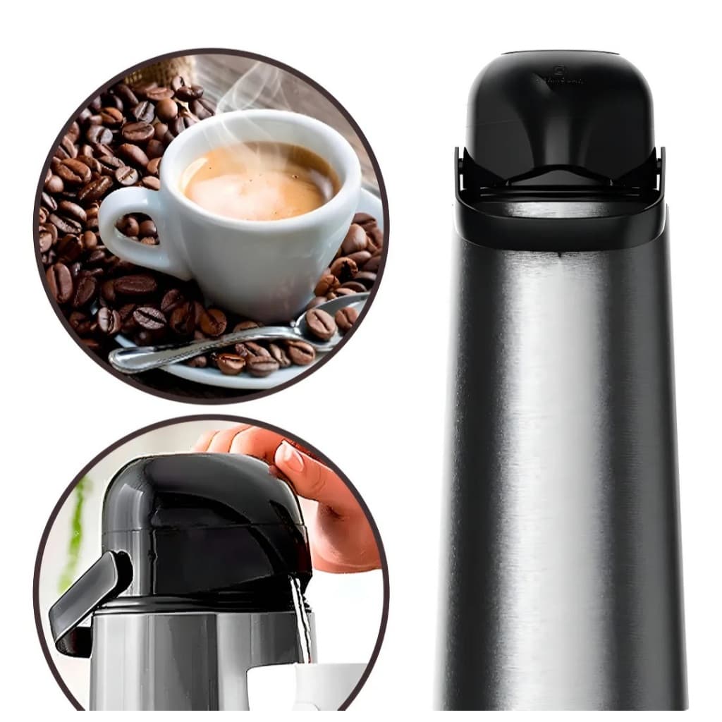 Garrafa Térmica Lúmina Inox 1.8l Termolar Cor: Cinza/Prata