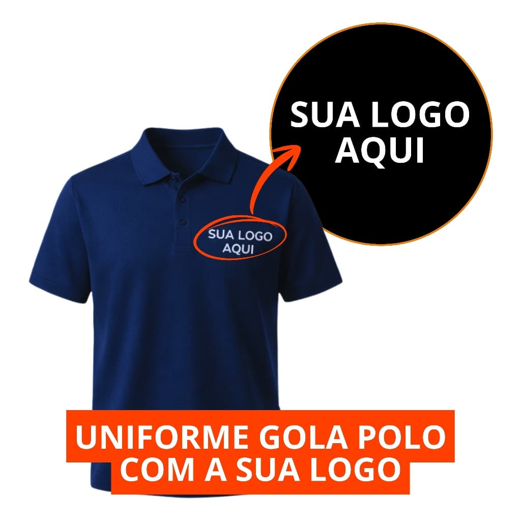 Camiseta Camisa Unissex Polo Personalizada Sua Logo Uniforme Empresa Estampada Seu Logo