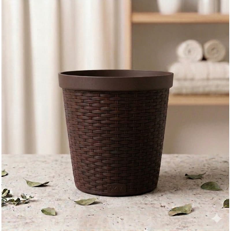 Vaso Rattan Okla Grande 20 25 30 (3,8L 7,3L 10,8L) Decorativo Premium Jardim Casa