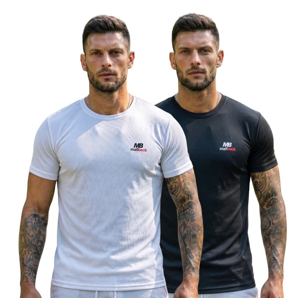 Kit 2 Camisa Masculina  Dry Fit Academia Corrida Respirável Premium Mallbeck