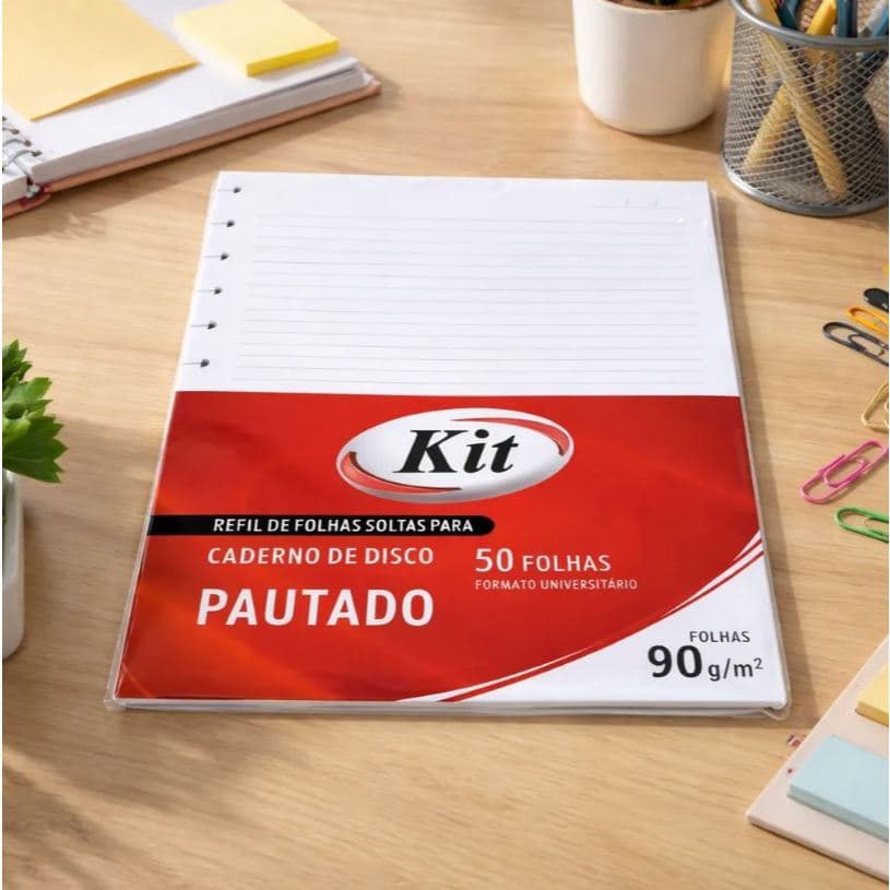 100fls De Refil P/caderno Inteligente 11 Discos 90g Pautado