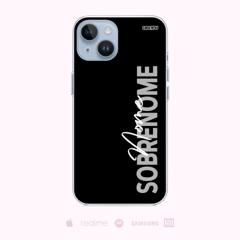 Capinha Celular Personalizada com seu Nome e Sobrenome Alta Qualidade