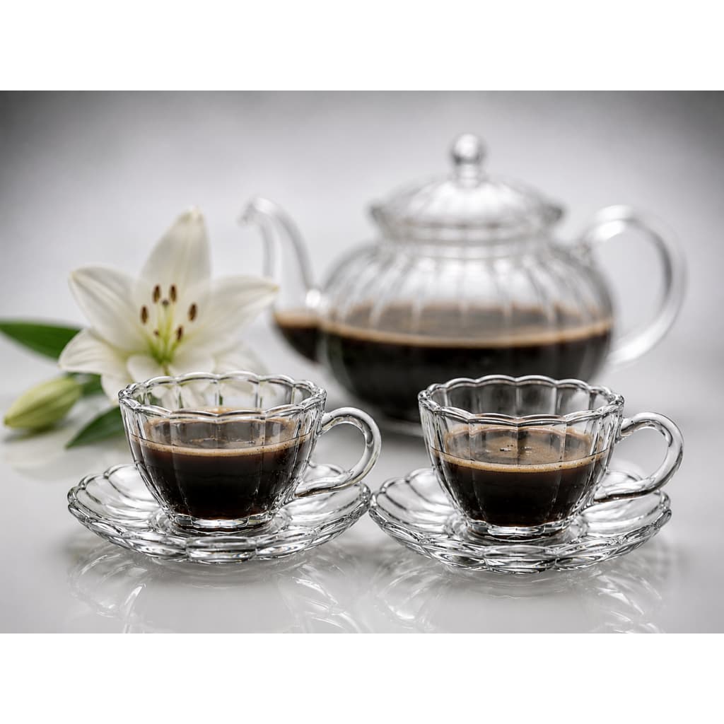 Jogo de xícaras de vidro para café Peach Transparente 80 ml - 12 peças