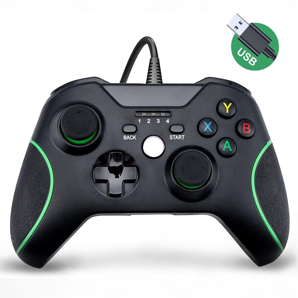 Controle Xbox One Com Fio USB para PC, Series S Manete Joystick Gamer Controller de Alta Precisão