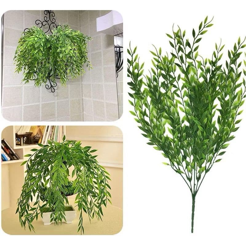 Folha de salgueiro artificial corrente 50cm pendente decoração Trepadeira Artificial de Plastico FL-6696