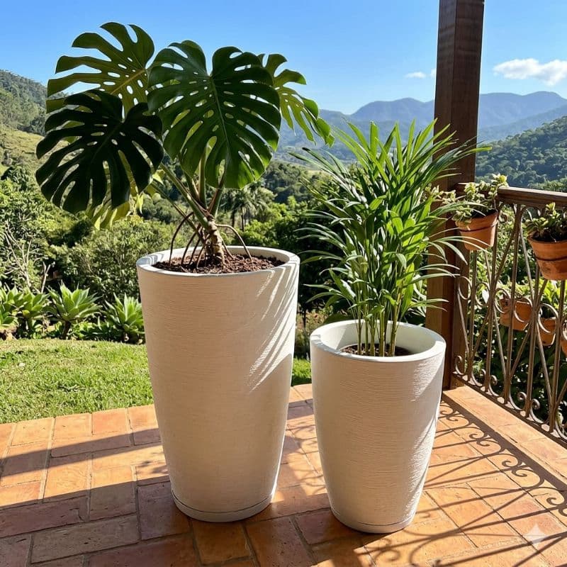 kit vaso cone bojo 1 e 2 vaso para plantas vaso de polietileno para plantas