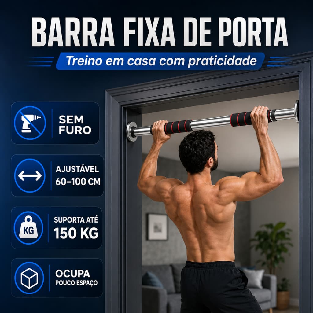 DEEYI Barra De Flexão Ajustável Para Batente De Porta Barra De Fitness E Treinamento Doméstico(60–100 cm)Sem Necessidade