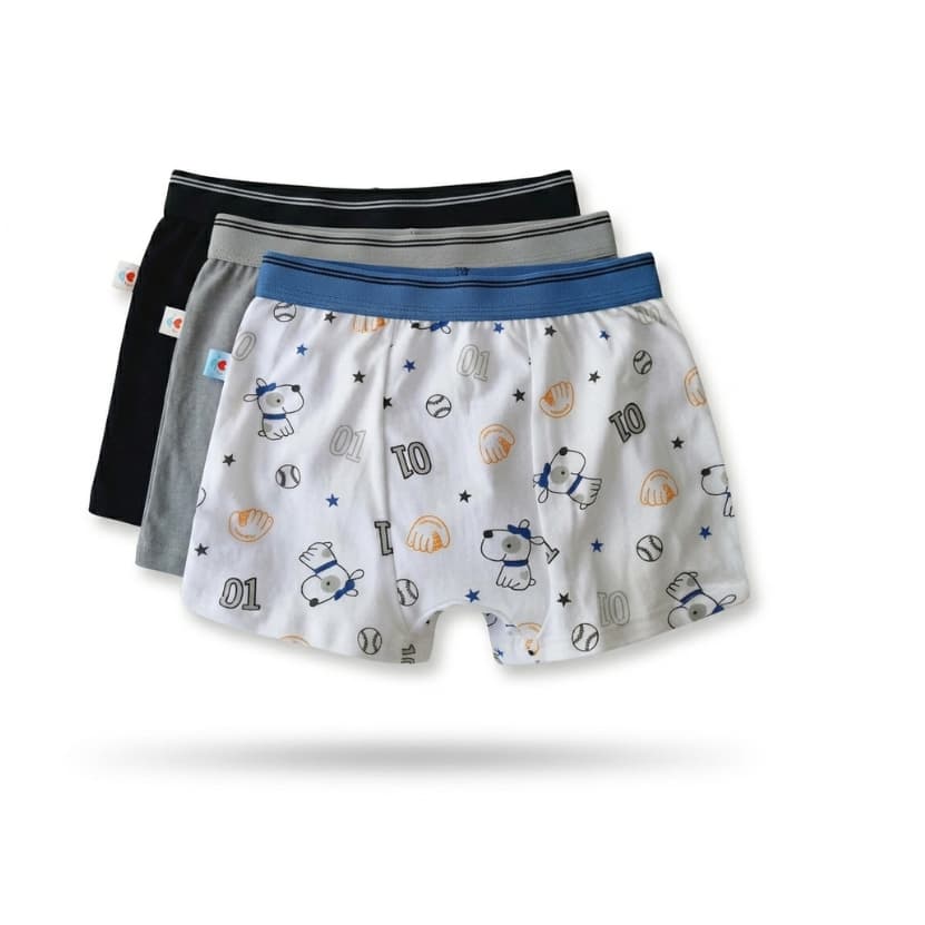 kit Cueca infantil desfralde bebê treinamento boxer-2 unidades algodão 02 a 03 anos