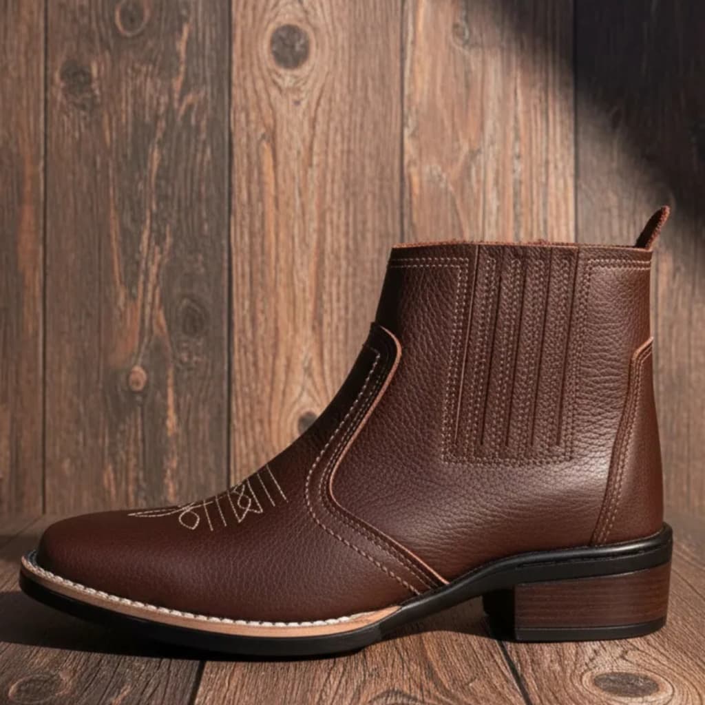 Bota Country Texana Couro Legitimo Botina Estilo Gaucha Tamanho 36 37 38 39 40 41 42 43 Modelo 3140