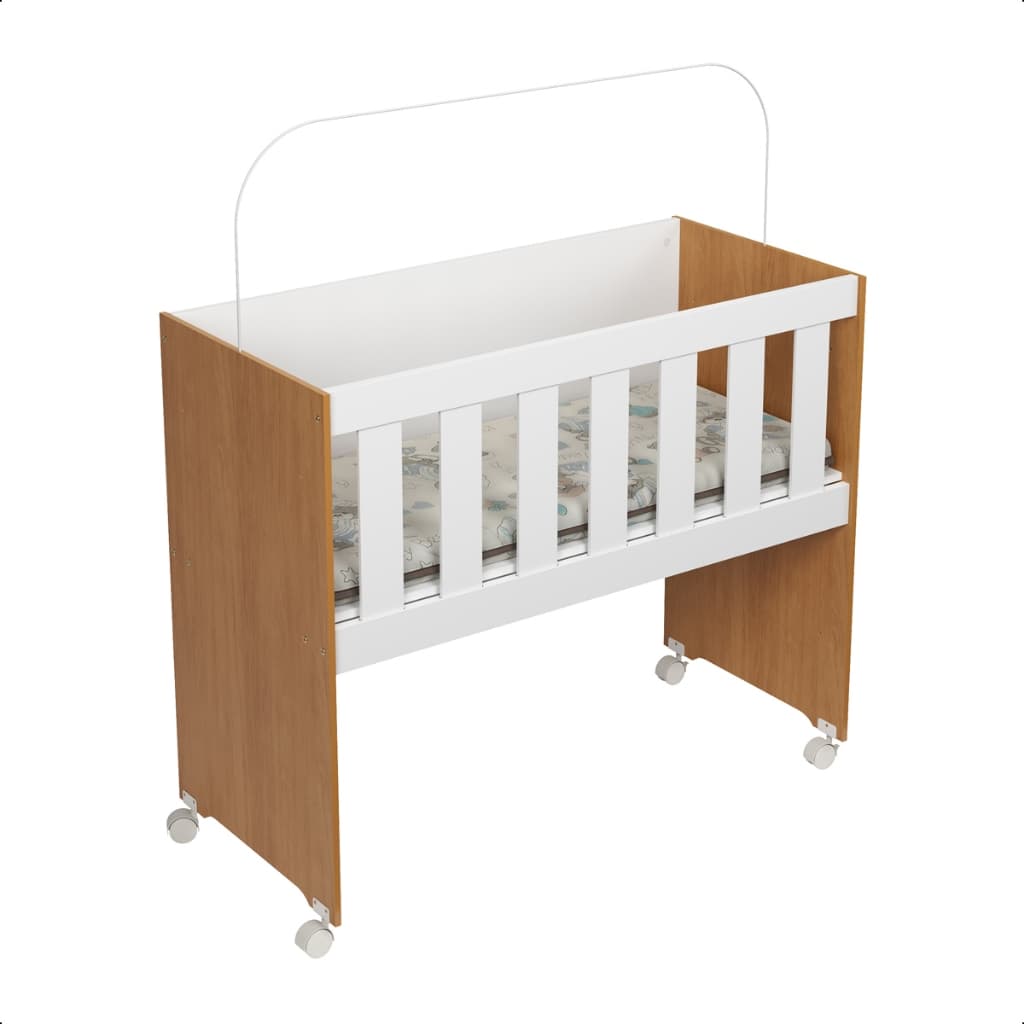 *Mini Berço Rubi Quarto Infantil Bebezinho Feliz E Chiqueirinho 5 em 1 E Acompanha Colchão - K7