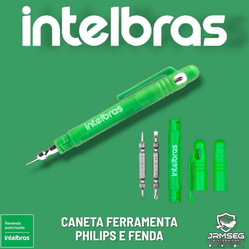 Caneta Ferramenta Intelbras Chave Fenda Philips Estrela Cruzada Reta