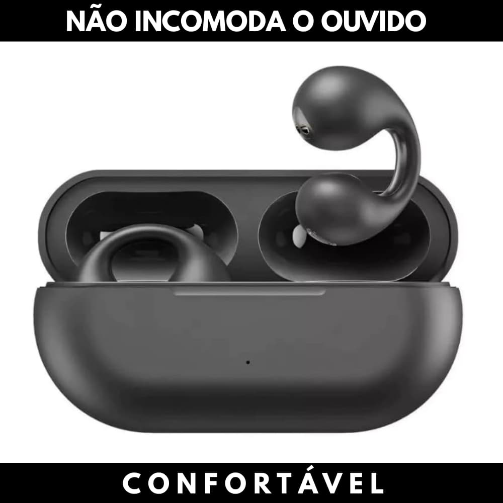 Fone Bluetooth Earcuffs Condução Óssea TWS Sem Fio Esportivo Som Premium