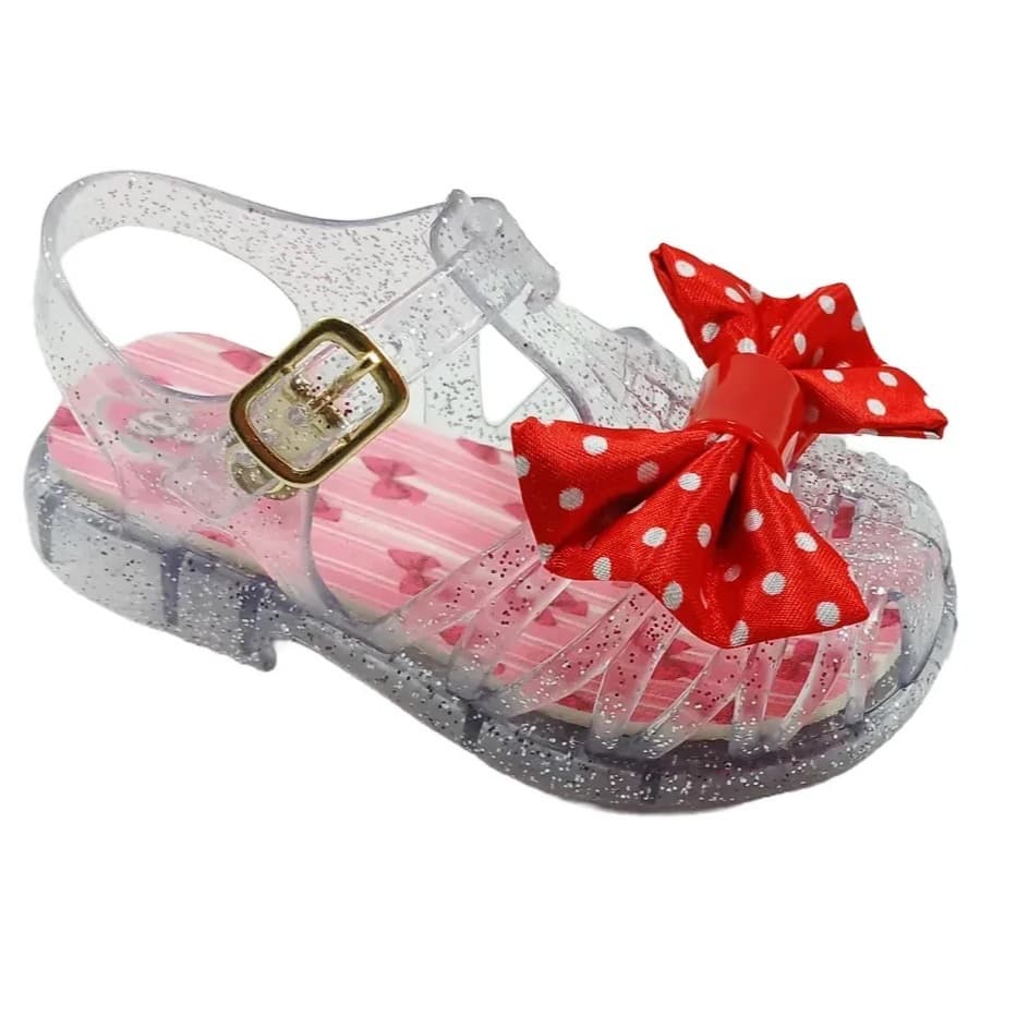 Sandalia Para Bebe Menina Com Laçinho Cetim