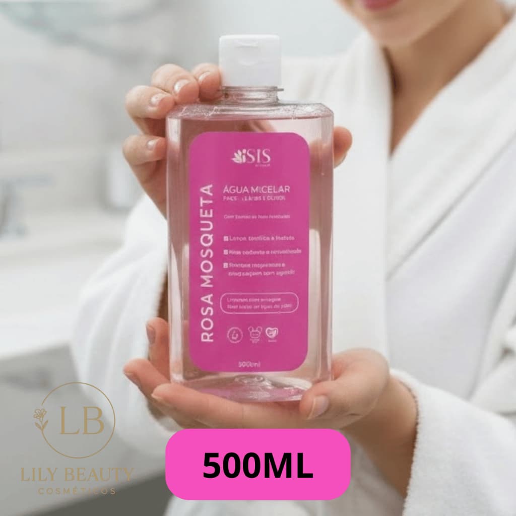 Água Micelar 500 ML Rosa Mosqueta Matte Detox Ácido Hialurônico Isis Make up Escolha a Sua