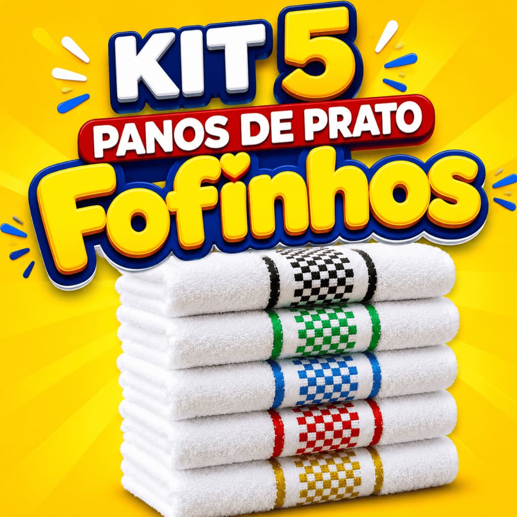 Panos De Pratos Fofinhos Atoalhados 5 Unidades Kit Cozinha Premium Felpudo Luxo Casa