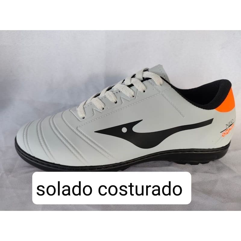 tenis chuteira society NU branca campo futibol esporte original