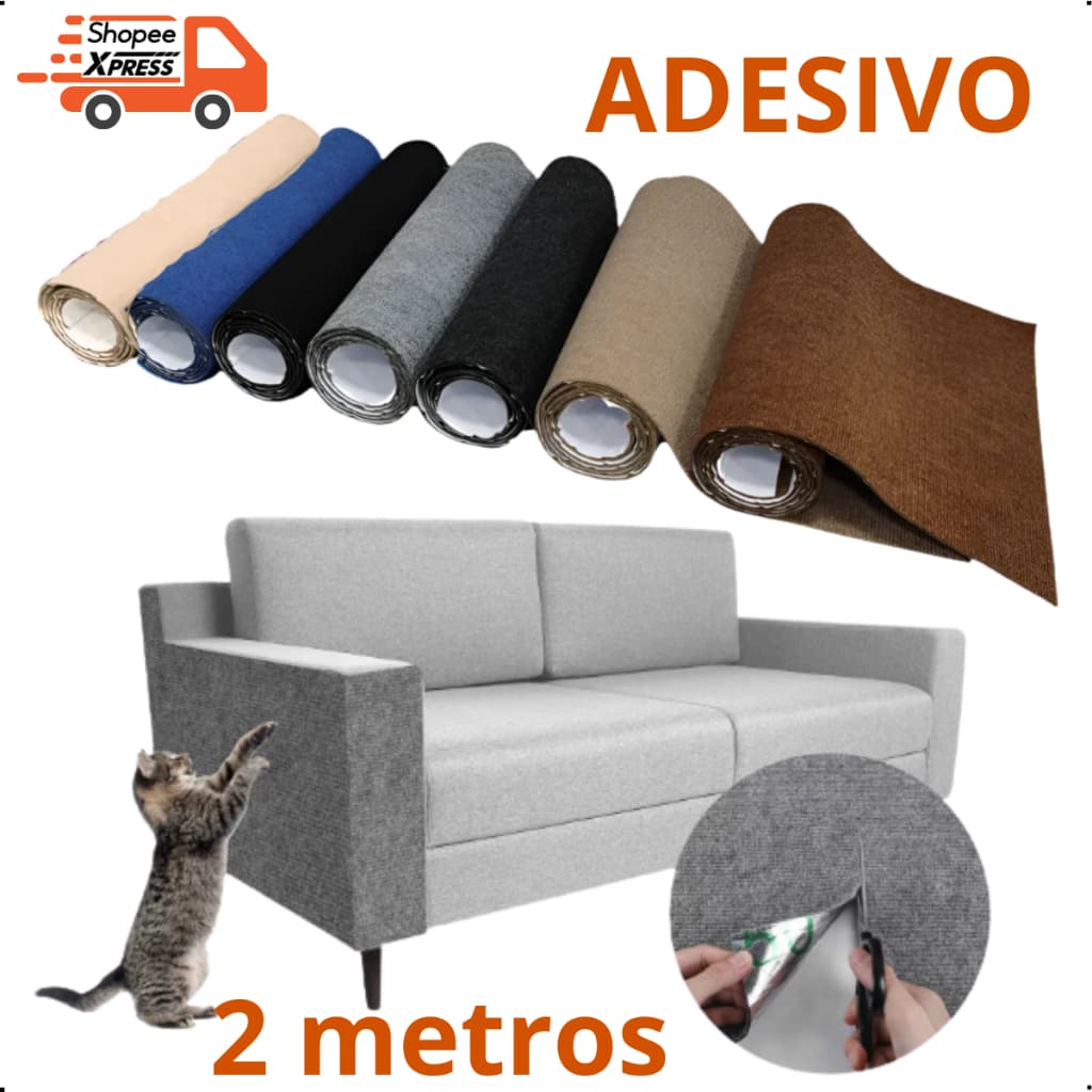 Tapete Arranhador para Gatos E Protetor De Sofá Adesivo Gatos 200x40cm Carpete Pet X-Matte