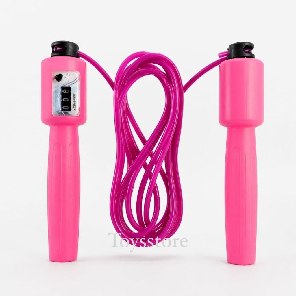 Corda Para Pular Brinque Infantil Cor Rosa ou Azul Exercício