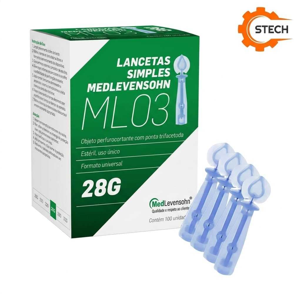 Lancetas Medlevensohn 100 unidades Lanceta para Glicemia