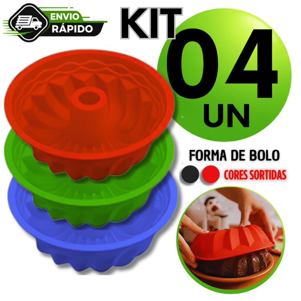 Forma de Assar Bolo Silicone Assadeira Antiaderente 21,5cmx8,5cm Para Assar Bolos Pães Pudim