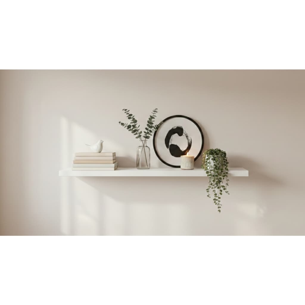 1 Prateleira Branca 80X20  Mdf Organizadora Decoração Cozinha Quarto Banheiro