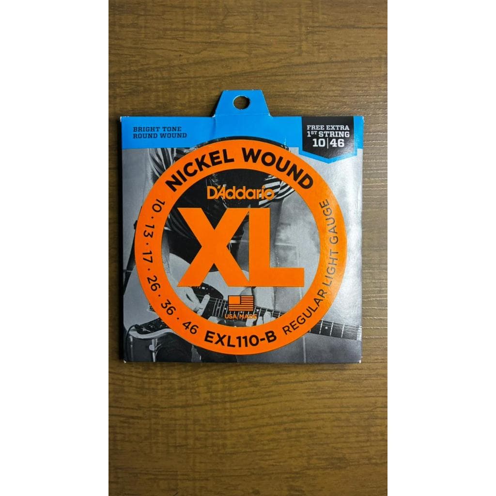 Encordoamento D'Addario EXL110-B 010-046 Para Guitarra Elétrica Nickel Wound Com Corda Extra