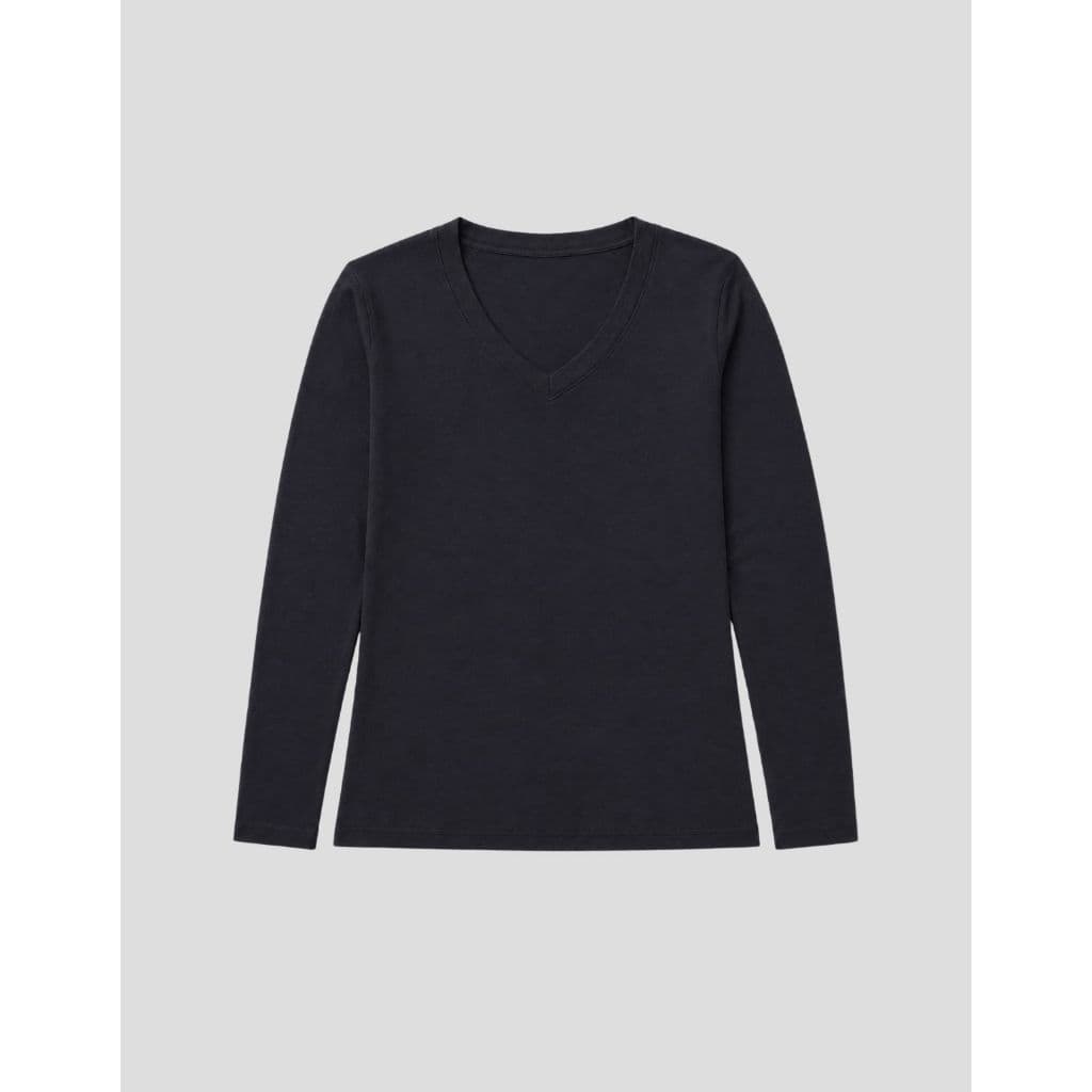 Blusa de Frio Manga Longa Gola V Feminina Quentinha Inverno Diário Moda Feminina Segunda Pele