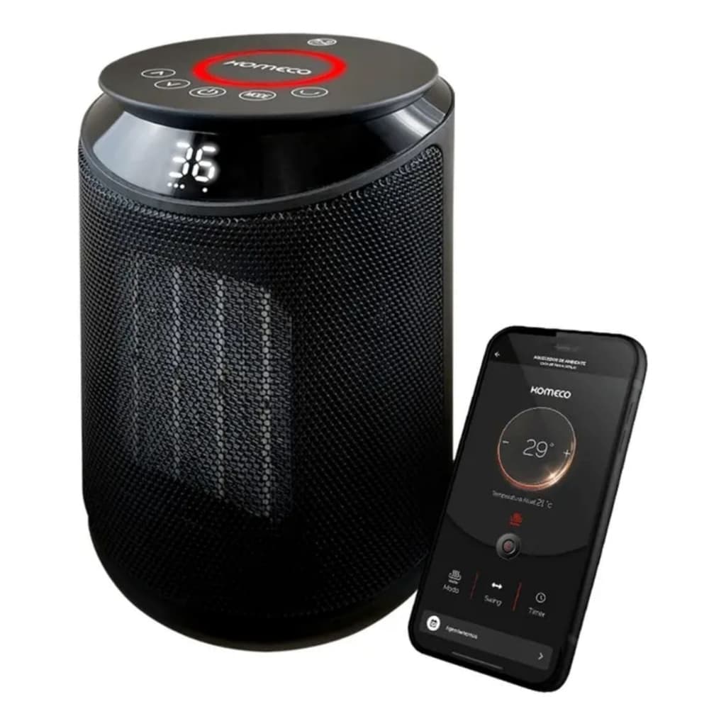 Aquecedor Elétrico Portátil De Ambiente Komeco 2kw 220v Wifi