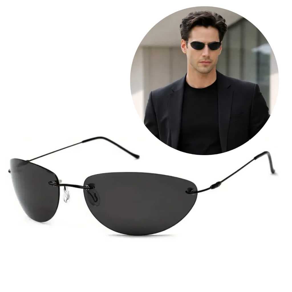 Óculos de sol Matrix Neo Polarizado UV400 Lente Preta Fléxivel Curvado