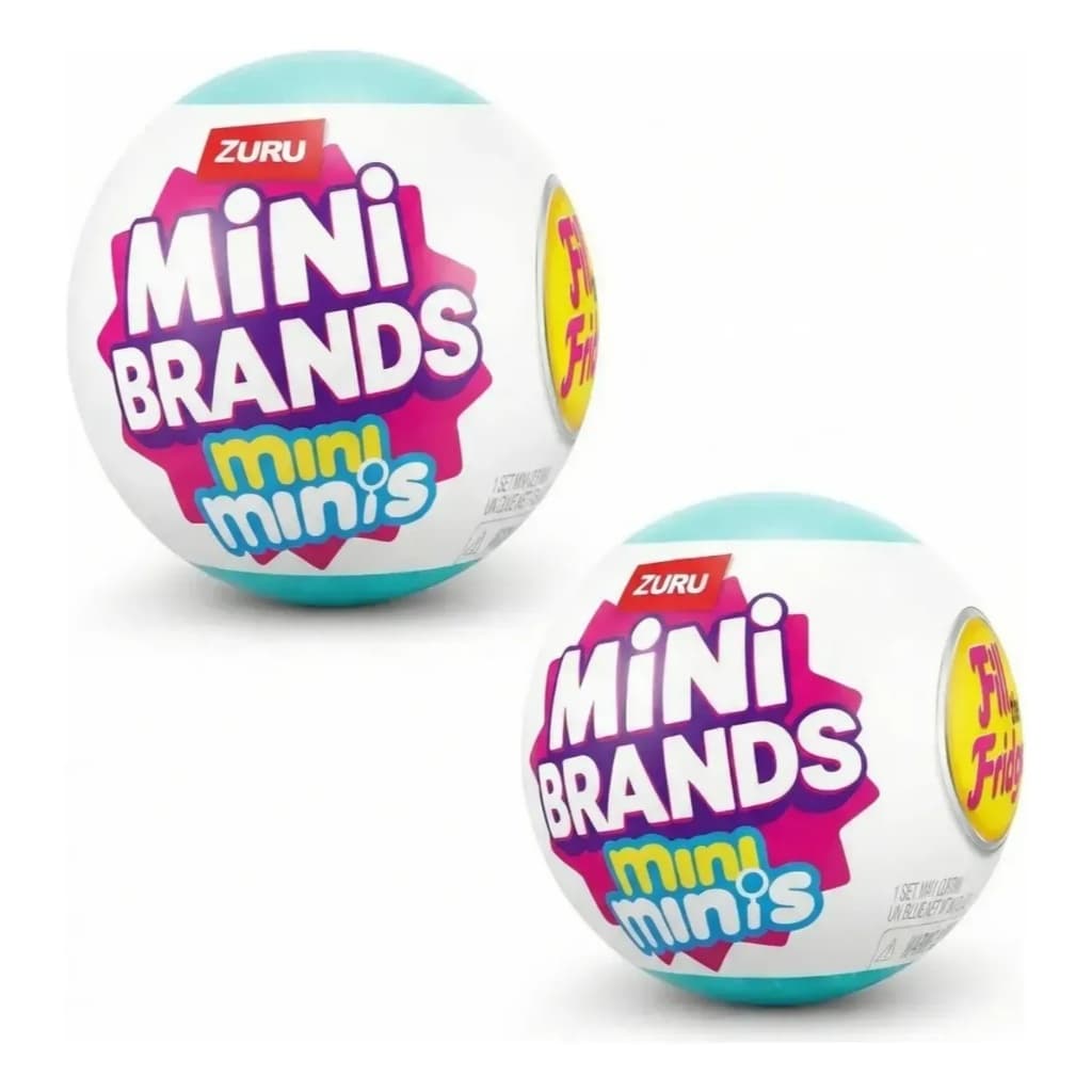 Kit com duas bolas surpresa mini minis brand zuru itens mini geladeira colecionavel colecionaveis brinquedo miniatura
