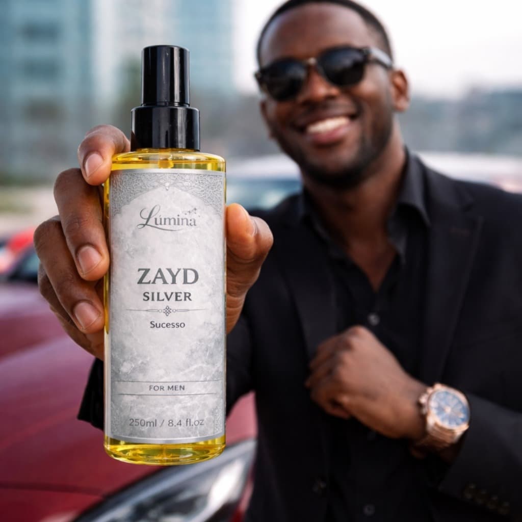 Body Splash Árabe Perfume Arabe Masculino 250ml Original Zayd Silver - Longa Fixação