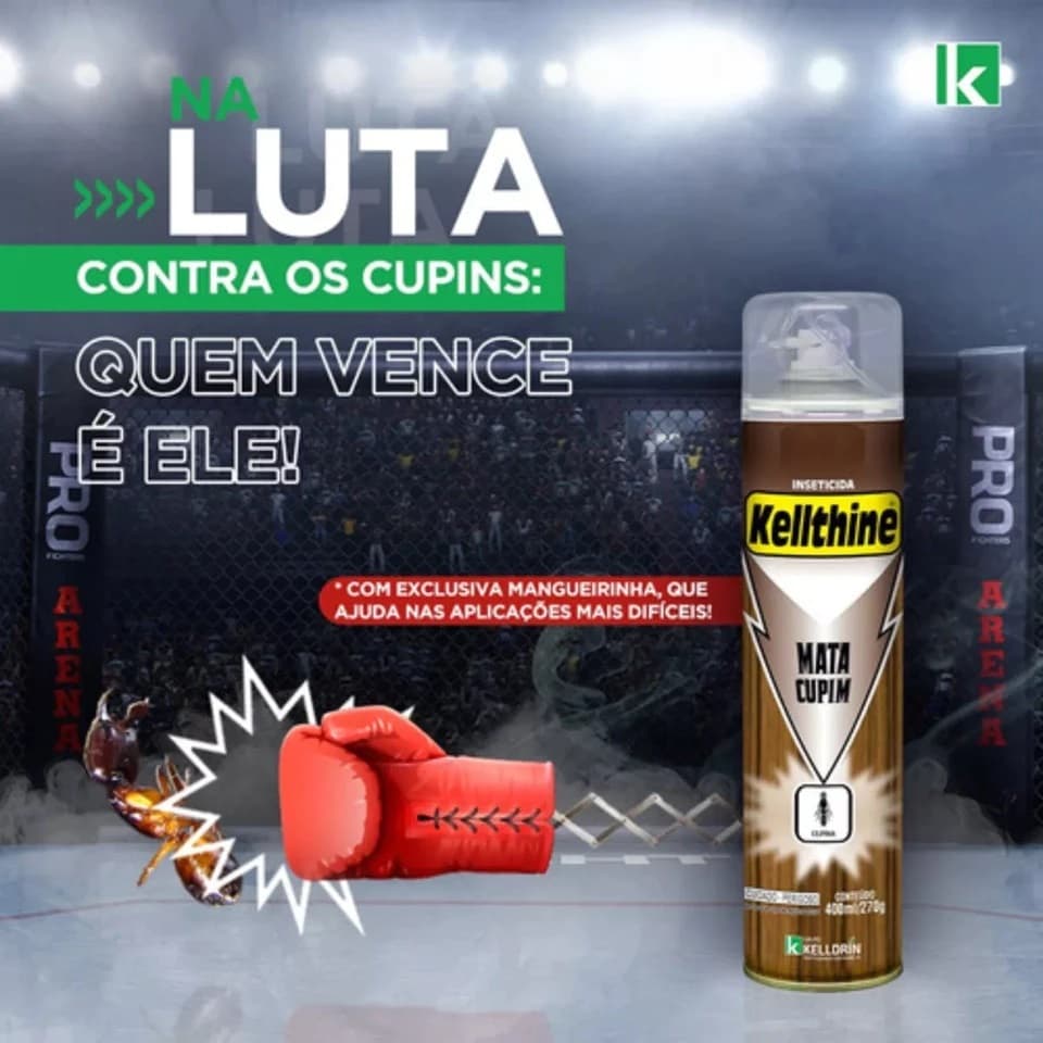 Kelldrin Contra Cupim Aerossol | Elimina Cupins com Ação Imediata e Fácil Aplicação