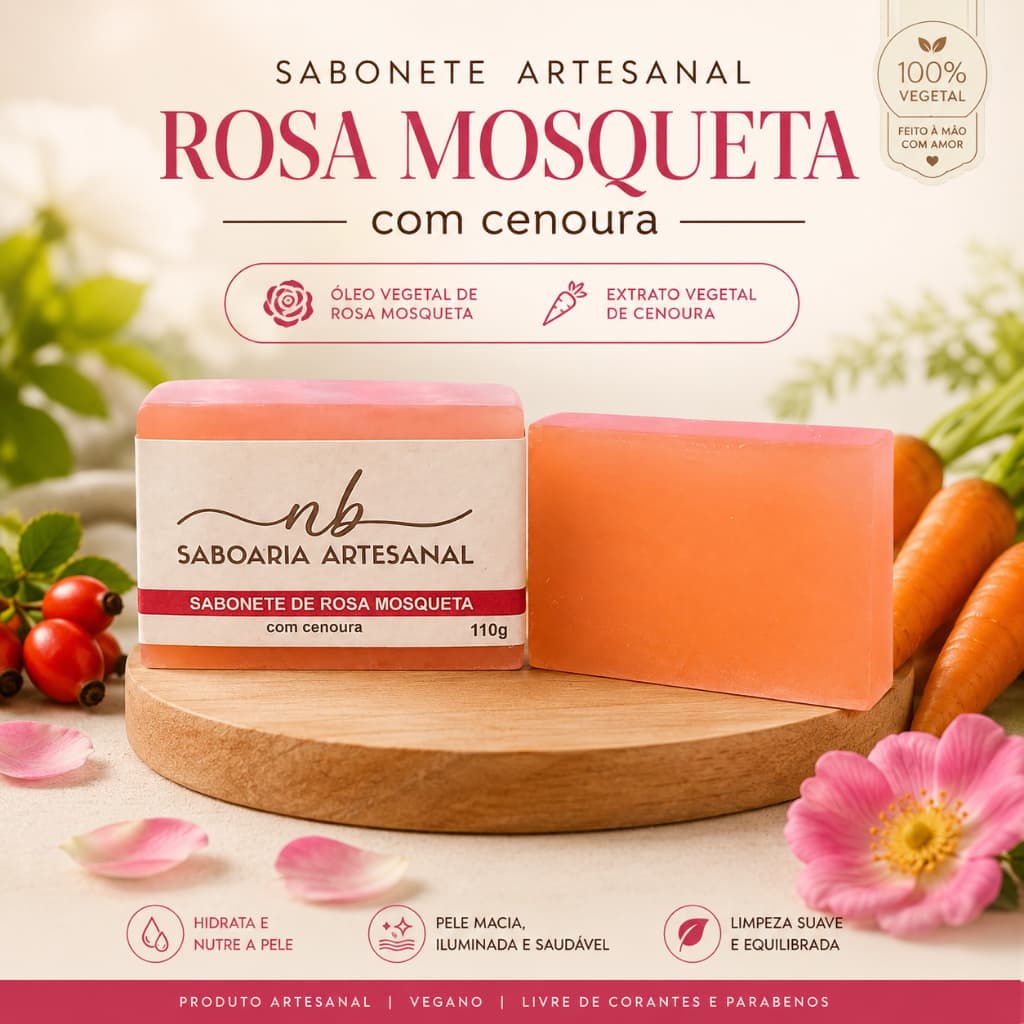 Sabonete Clareador de Rosa Mosqueta Manchas e Cicatrizes